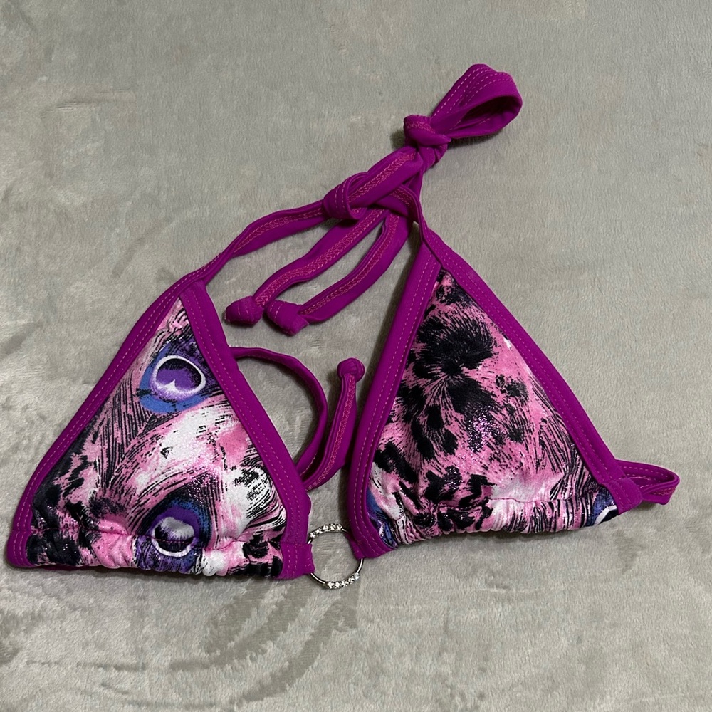 Purple and pink bikini top